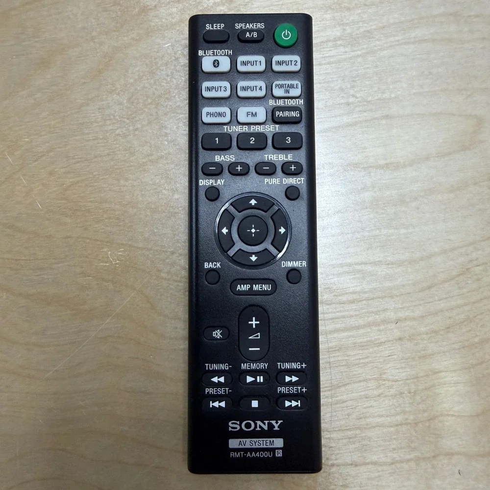 Sony RMT-AA400U AV System Remote Control Bluetooth Pairing Black Genuine OEM